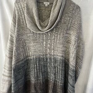 Avenue Gray Cowl Neck Sweater